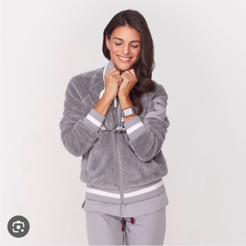 RARE! Figs Bafia Sherpa Bomber Jacket (M)